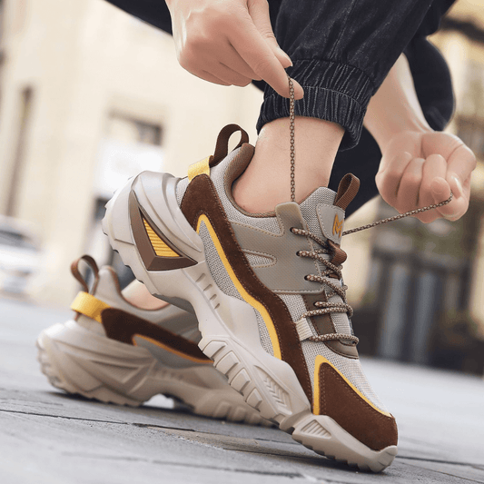 brown chunky sneakers
