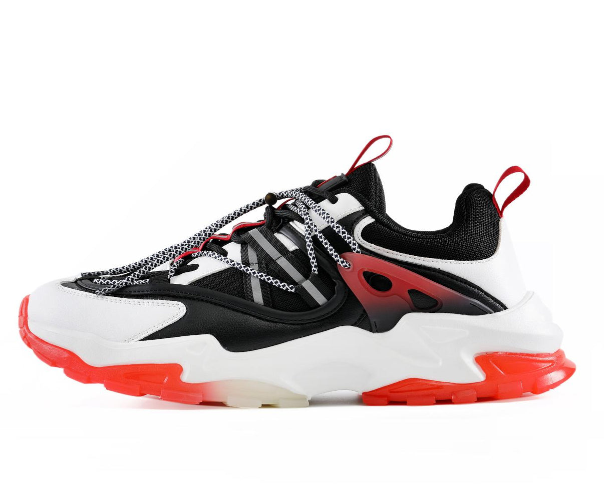 Mazino Logic black and red chunky sneakers side
