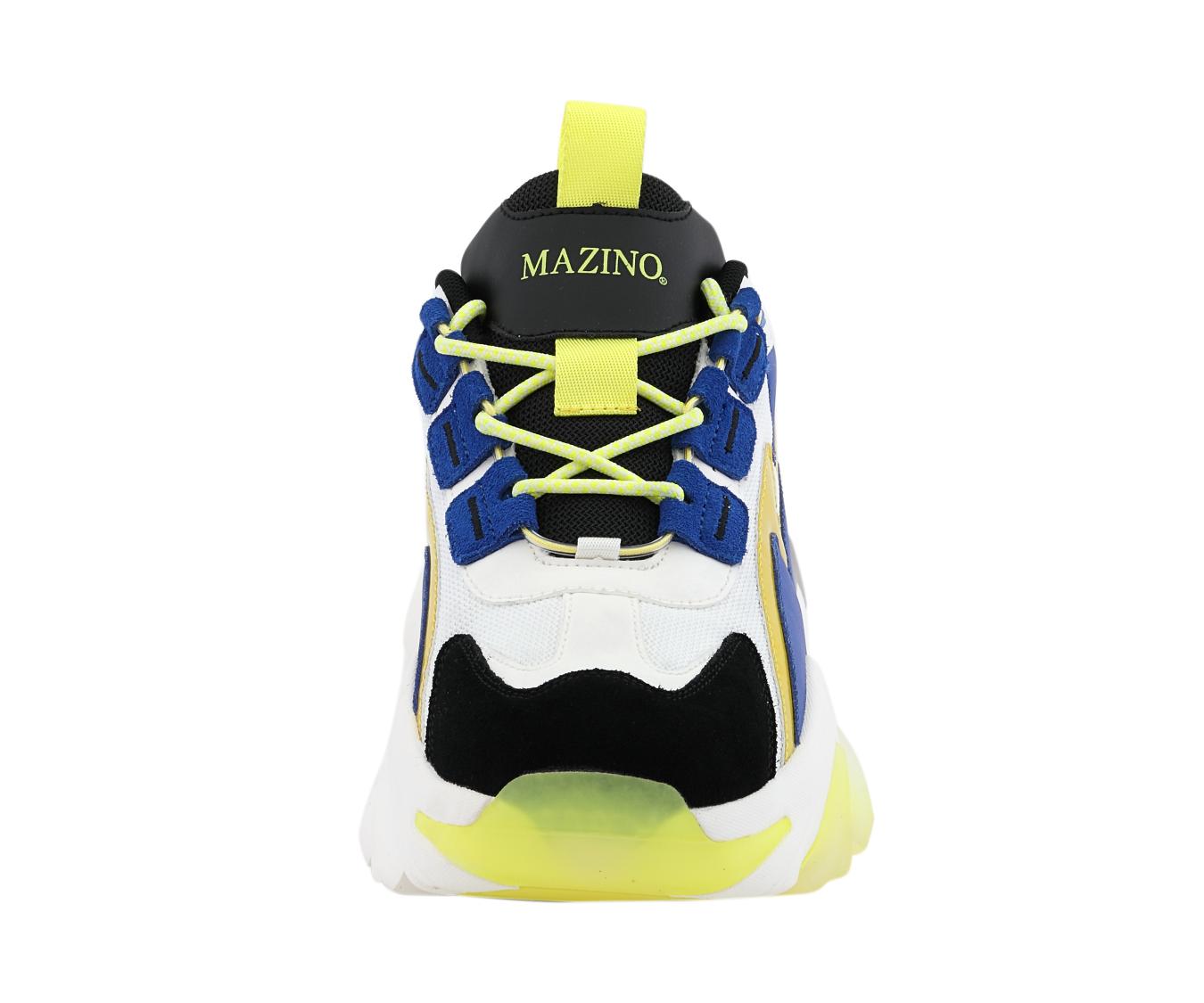 Mazino Crinoid royal blue and yellow shoes front