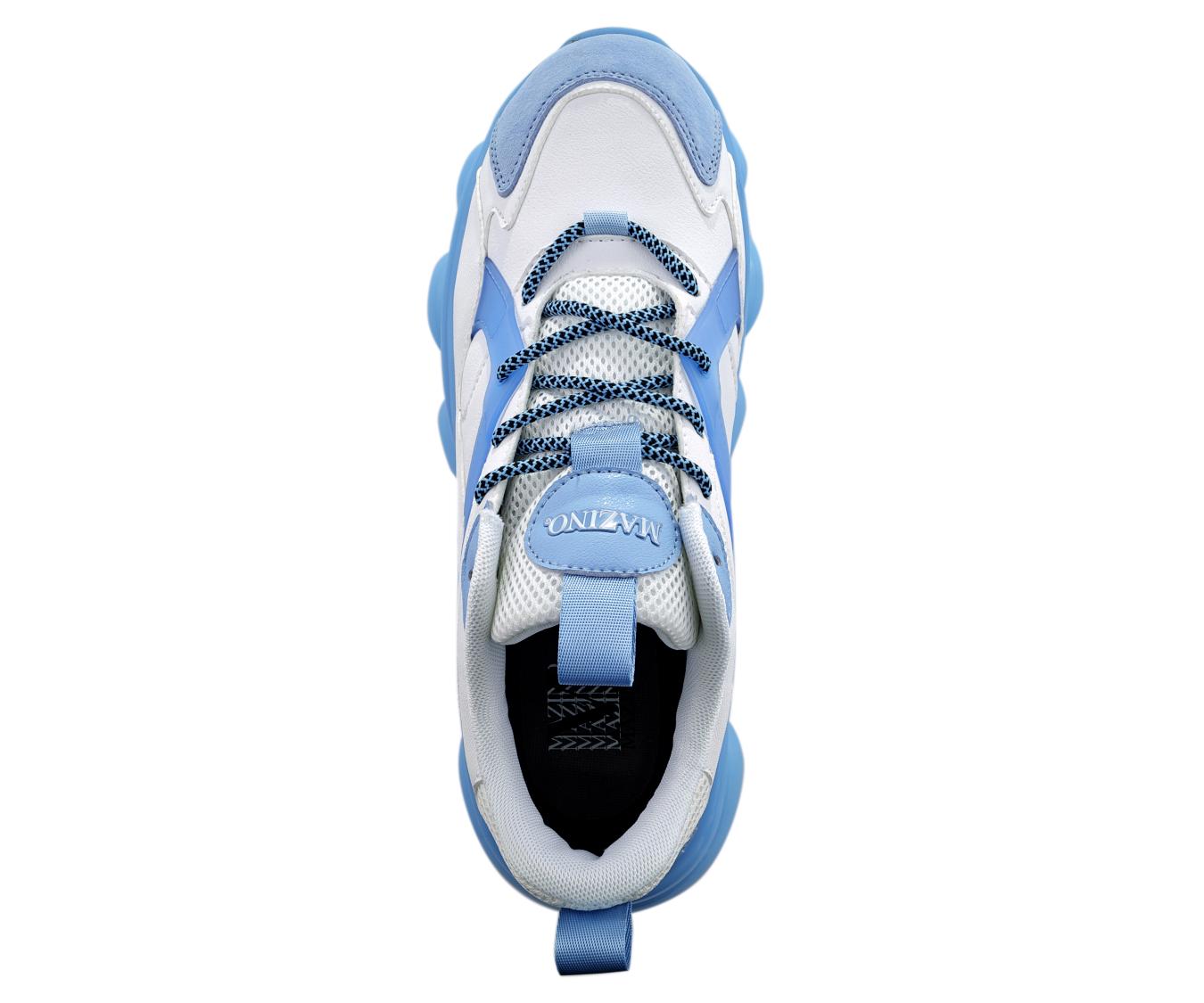 Mazino Eclipse mens blue and white sneakers top