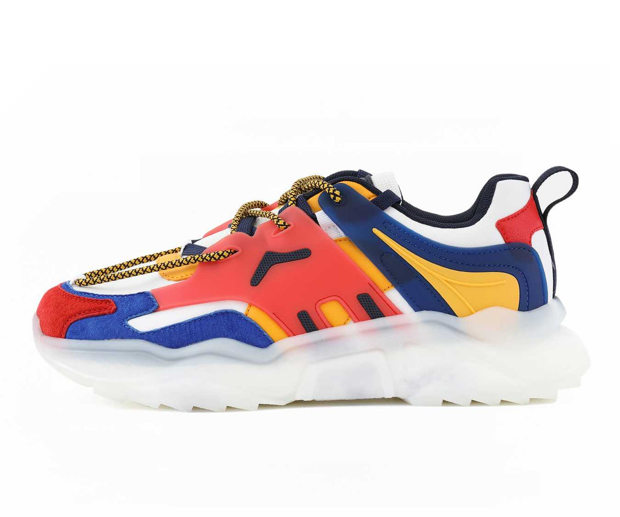 Mazino Arctic 2 blue and yellow sneakers side