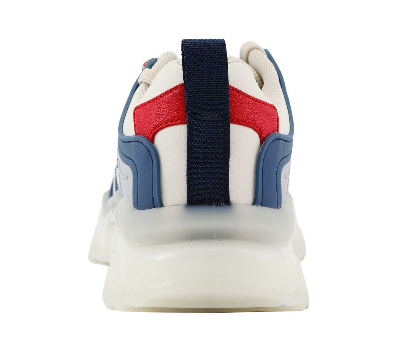 Mazino Arctic navy blue and red sneakers back