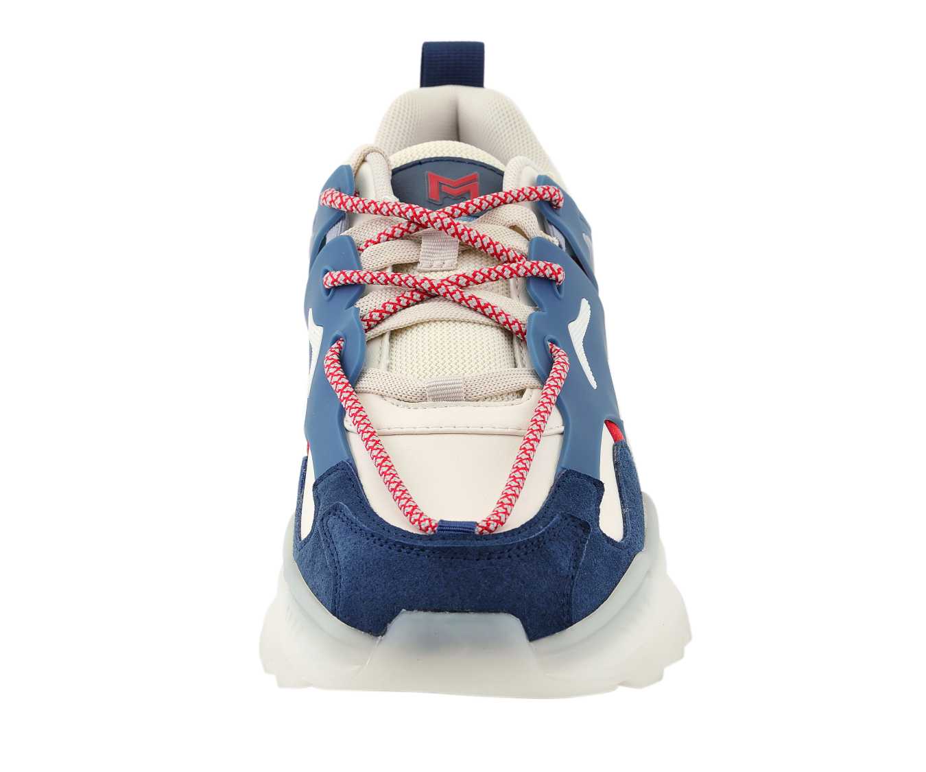 Mazino Arctic navy blue and red sneakers front