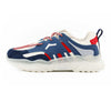Mazino Arctic navy blue and red sneakers side