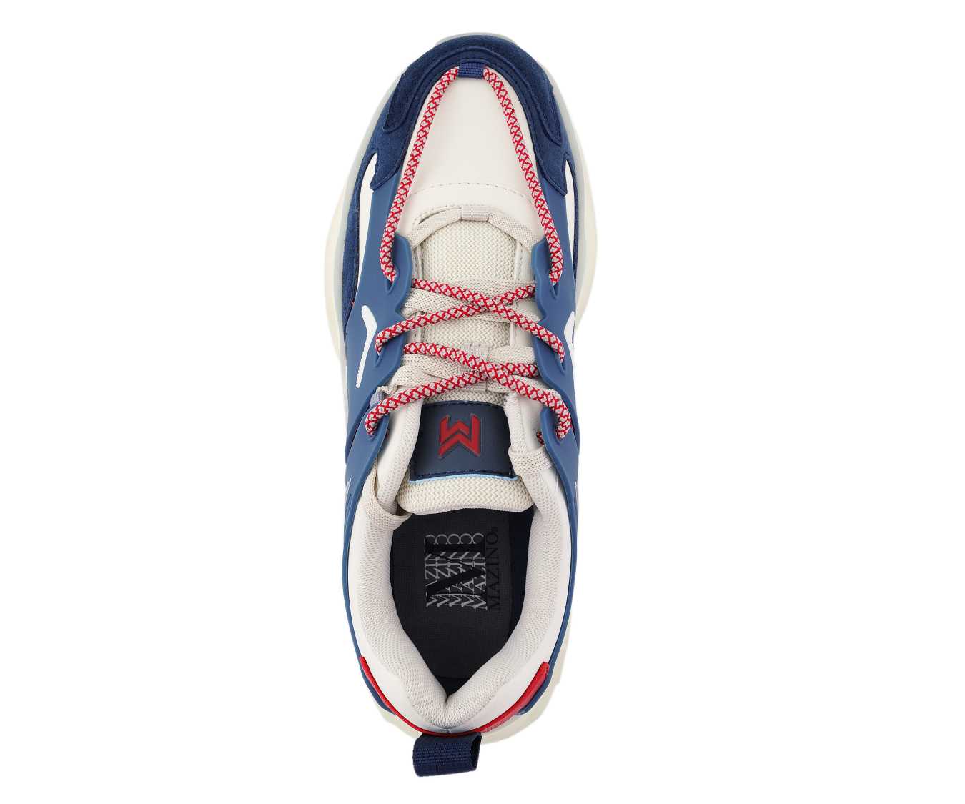 Mazino Arctic navy blue and red sneakers top