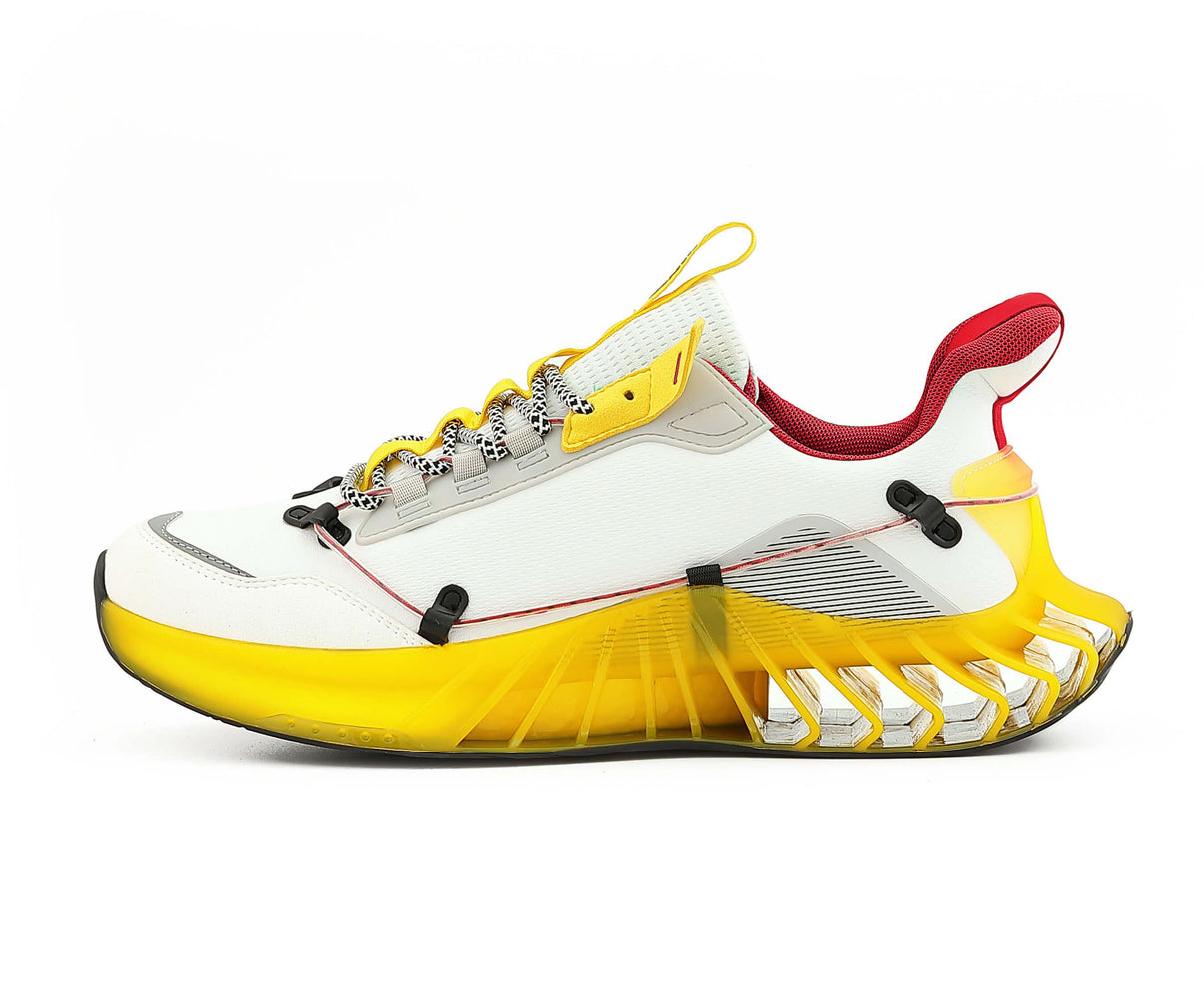 Mazino Crystalline yellow designer sneakers side