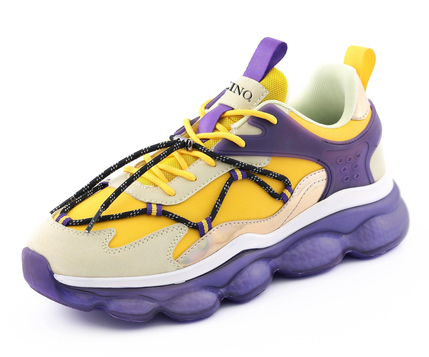 Mazino Degree purple and yellow sneakers main