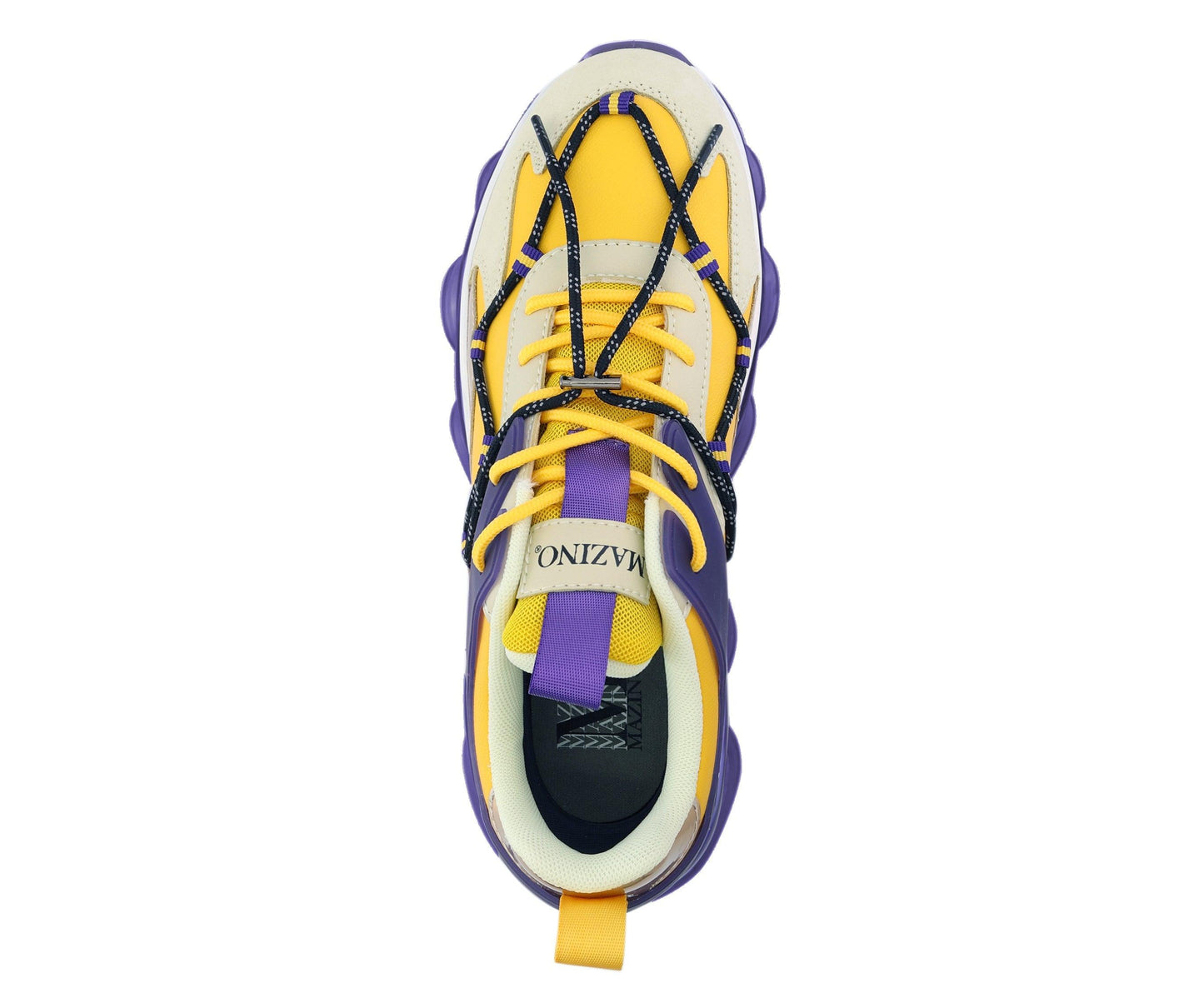 Mazino Degree purple and yellow sneakers top