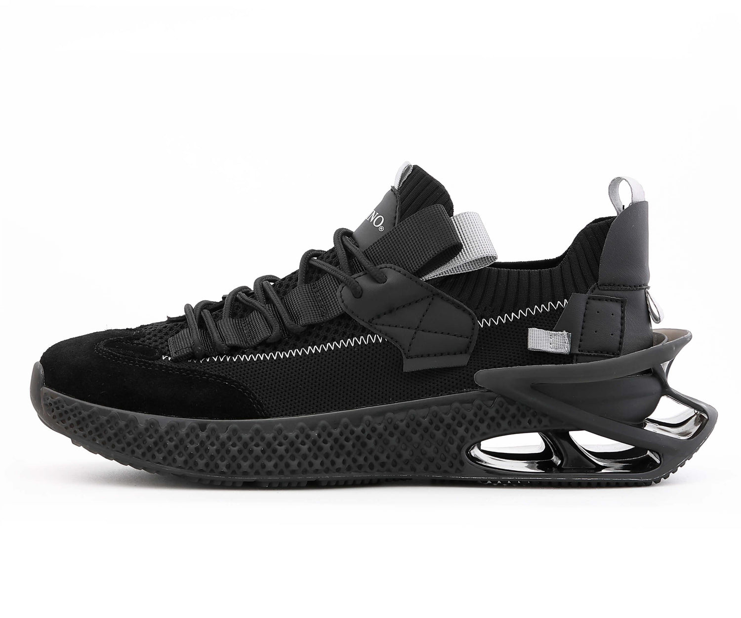 Mazino Delta black streetwear shoes side