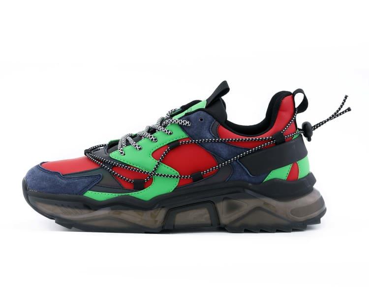 Mazino Dynamite red and green sneakers side