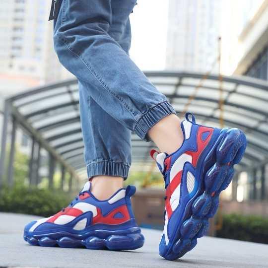 Men s Red White and Blue Sneakers Fashion Mazino Shoes