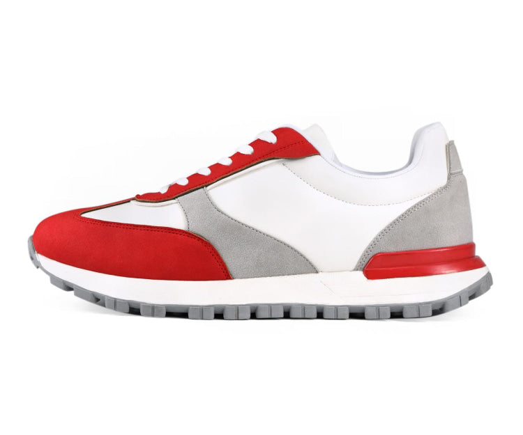 Mazino Gallium red and grey sneakers side