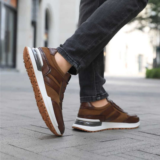 Mazino Henley brown low top sneakers life