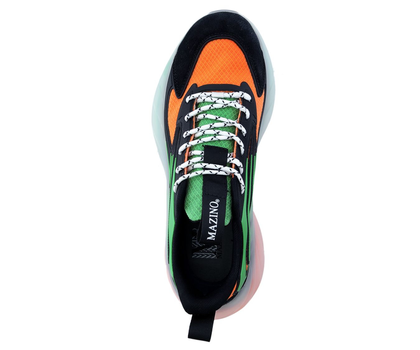 Mazino Krypton orange and green sneakers