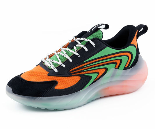 Mazino Krypton orange and green sneakers main