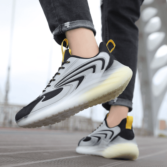 Mazino Krypton yellow and black sneakers life